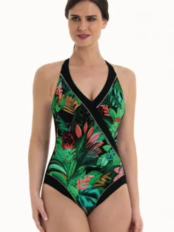 Bañador moldeador Anita Jungle Groove Nuria con foam 7299 Esmeralda