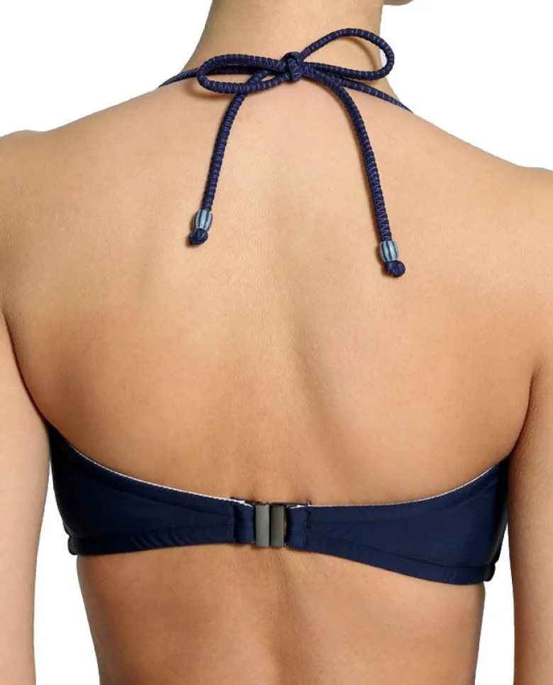 Bikini Bandeau Beachlife Black Iris con foam 661
