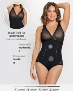 Body faja con bralette incorporado con control de abdomen Leonisa 018517
