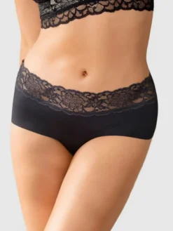 Braga culotte en tela ultraliviana con franja de encaje Leonisa 012960