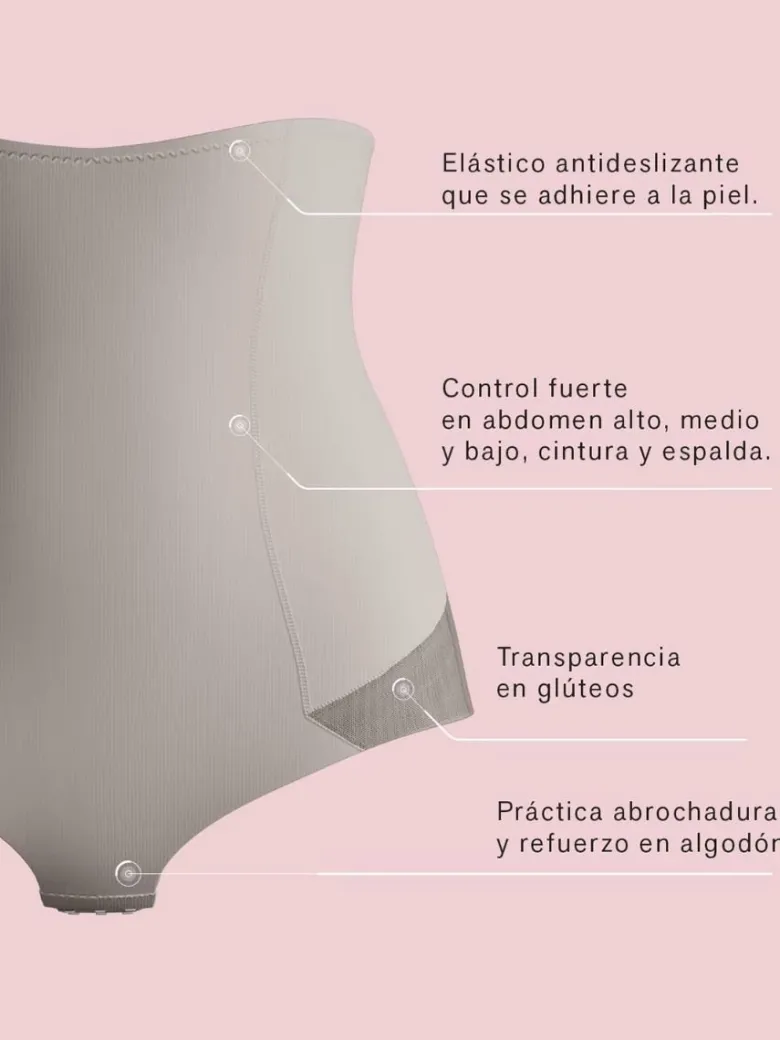 Braga faja alta con control de abdomen invisible en glúteos Leonisa 012811