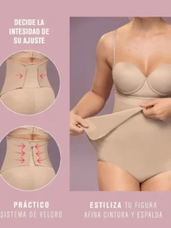 Braga faja alta postparto y postquirúrgica con laterales en velcro Leonisa 012885