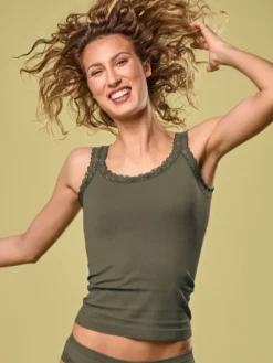 Camiseta mujer Focenza Caraco Pizzo 217 Oliva