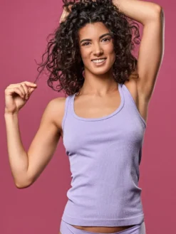 Camiseta mujer Focenza Lurex Tirantes 16218 Lavanda