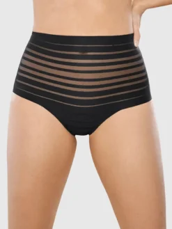 Faja brasileña de control suave con encaje en bandas Leonisa 012890