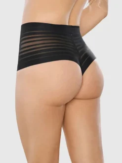 Faja brasileña de control suave con encaje en bandas Leonisa 012890