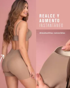 Faja Short de control con almohadillas removibles levanta glúteos Leonisa 012889
