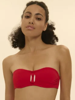 Parte de arriba Bikini Bandeau con aros Simone Perele Magnetic 1ELB31 Rojo