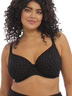Parte de arriba Bikini Elomi Swim Bazaruto Plunge con aros ES800602 Negro