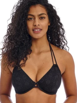 Parte de arriba Bikini Freya Swim Nomad nights Halter con aros AS205404 Black
