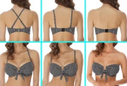 Parte de arriba Bikini Freya Swim Beach Hut Bandeau con foam AS6791 Negro