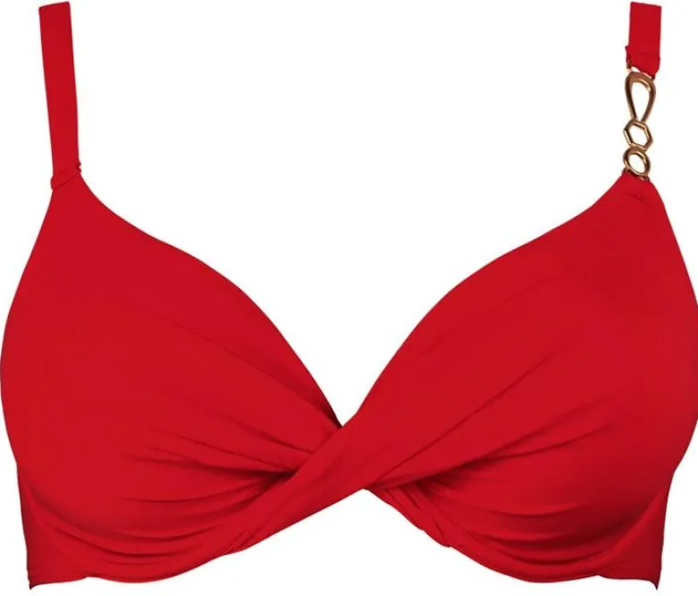 Parte de arriba bikini Simone Pérèle Gold con aros 1BEB21 Rojo