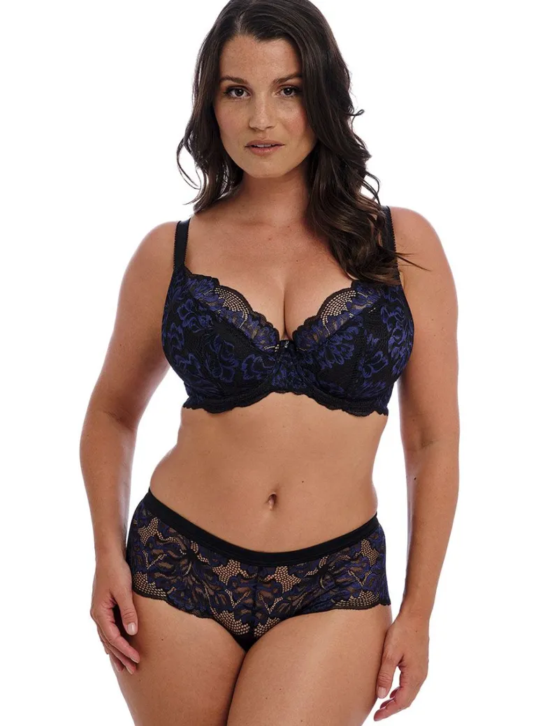 Sujetador con relleno y con aros Fantasie Emmaline Padded Plunge Midnight