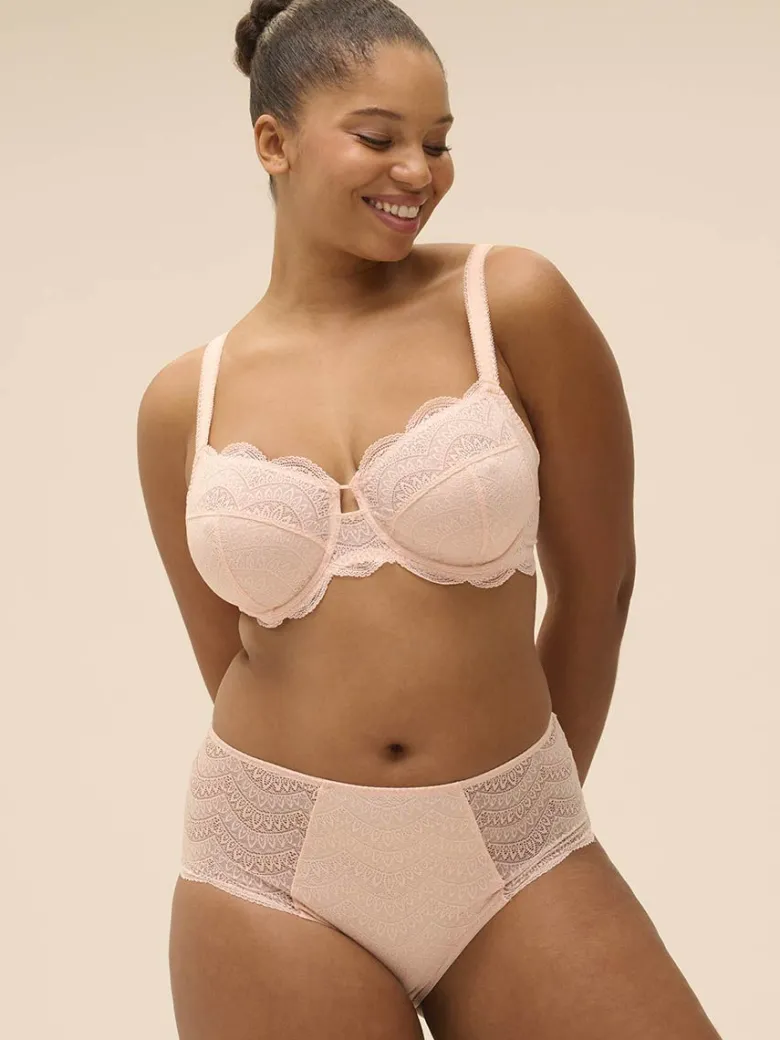 Sujetador copa entera con aros Simone Perele Karma 12V320 Rosa Petalo