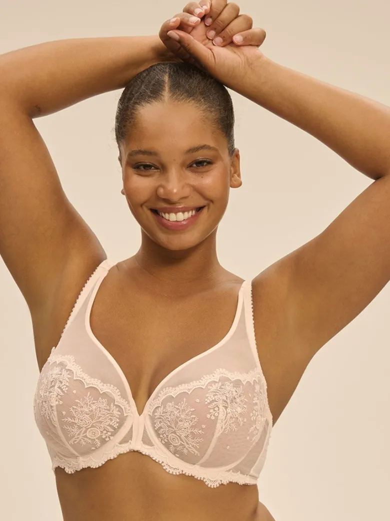 Sujetador escotado con aros Simone Perele Intrigue 1E2319 Rosa Sakura