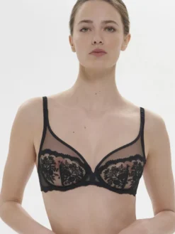 Sujetador escotado con aros Simone Perele Intrigue 1E2319 Negro