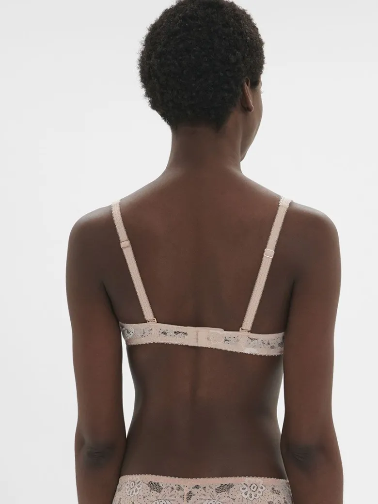 sujetador escotado Simone Perele Festive con aros 1E1350 Rose Ballet