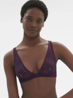 Sujetador sin aros Simone Perele Festive Bralette 1E1250 Violet Euphoria