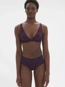 Sujetador sin aros Simone Perele Festive Bralette 1E1250 Violet Euphoria