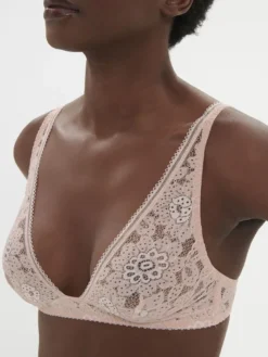 Sujetador sin aros Simone Perele Festive Bralette 1E1250 Rose Ballet