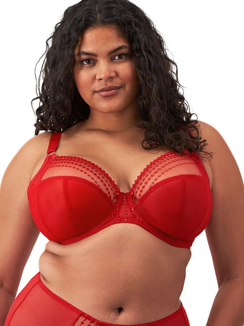 Sujetador sin relleno y con aros Elomi Matilda Plunge EL8900 Rojo