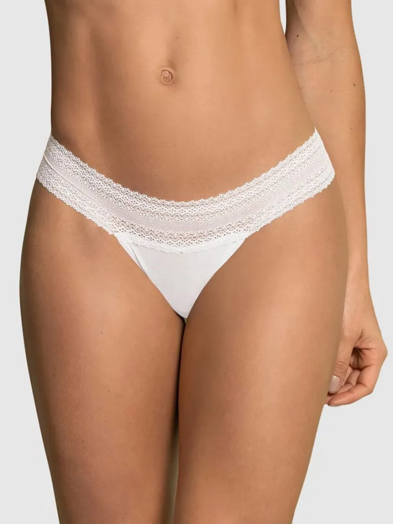 Tanga con laterales en encaje Leonisa 72296M